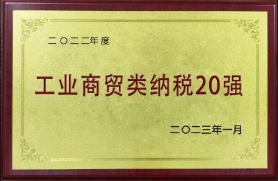 2022年度工业商贸类纳税20强